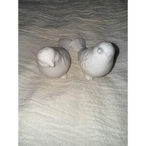 Pier One Farmhouse white bluebird salt and pepper shakers with stoppers